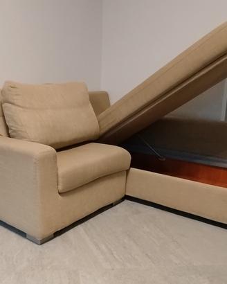 Divano angolare con contenitore 