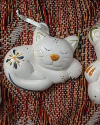 3 animali ceramiche decorative da appendere