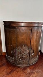 Bar cabinet cinese vintage  intagliato