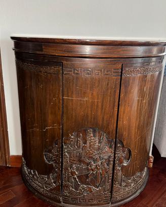 Bar cabinet cinese vintage  intagliato
