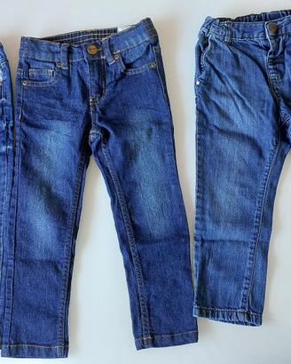 Jeans bambino tg 98 - 3 pezzi