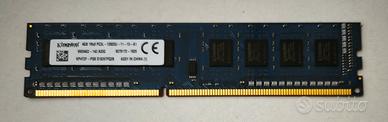 Memoria RAM 4GB DDR3 Kingston 1600MHz