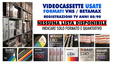 Videocassette usate.