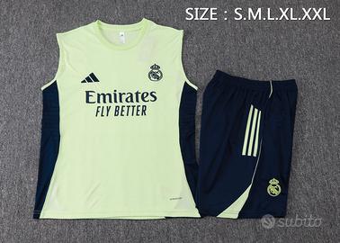 Real Madrid smanicato e pantaloncino adidas verde