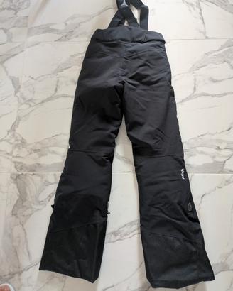 tuta sci pantalone nero con bretelle 