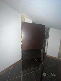 Mobile soggiorno 4 CUBI in legno wengè