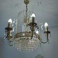 LAMPADARIO Vintage  Swarovski e Ottone
