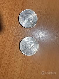 Due monete mille lire in argento anno 1970