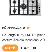 piano cottura de longhi 