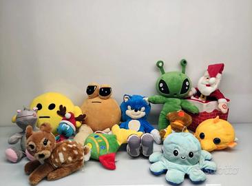 12 peluche Sonic varie dimensioni 