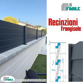 Doga alluminio recinto profilo frangisole persiana
