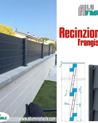 Doga alluminio recinto profilo frangisole persiana