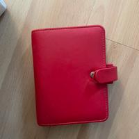 Filofax pelle pocket rosso agenda