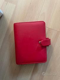 Filofax pelle pocket rosso agenda