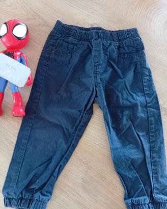 Pantaloni leggeri blu taglia 86 cm 