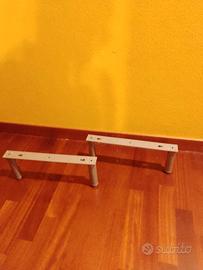 Piedini, gambe per mobili metallo grigio