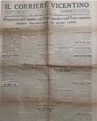Giornale Originale 1916 IL CORRIERE VICENTINO -