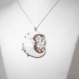 ciondolo e spilla in argento e cammeo 
