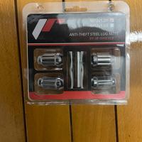 Kit dadi antifurto 12x1.25 con chiave nuovi