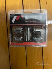 Kit dadi antifurto 12x1.25 con chiave nuovi