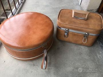 beauty e cappelliera vintage in pelle