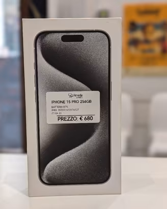 iPhone 15 Pro 256GB nero usato garanzia 