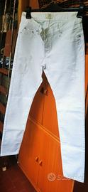 jeans bianchi con leggeri strappi originali 