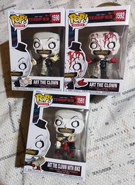 Lotto 3 Funko Pop! Art the Clown Terrifier horror
