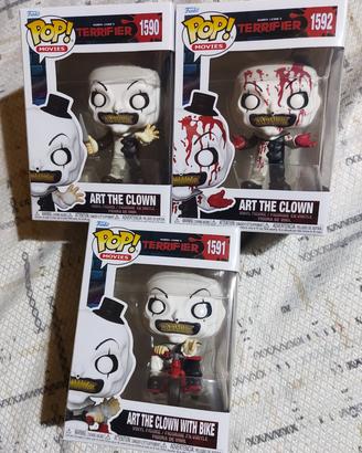Lotto 3 Funko Pop! Art the Clown Terrifier horror