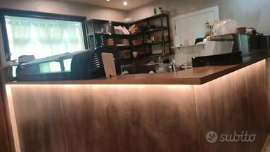 Bancone bar a forma L 3m per 2m