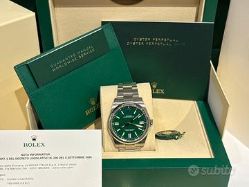 Rolex OP oyster perpetual 124300 2022 green/verde