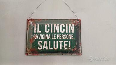 Insegna pubblicitaria in metallo 