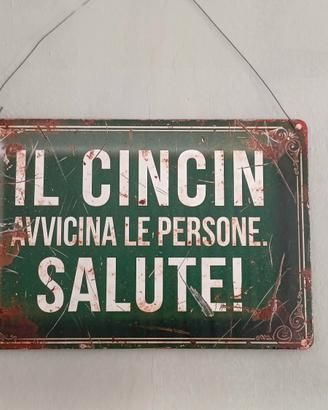 Insegna pubblicitaria in metallo 