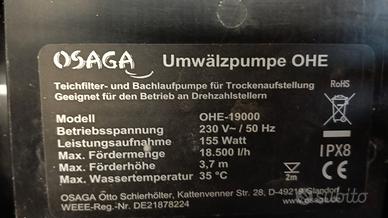 Pompa laghetto 18000 Litri