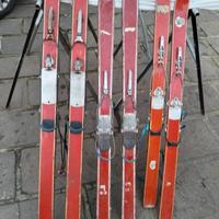 Vecchi sci  da ragazzi in legno 