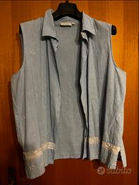 Camicia smanicata azzurra - Caporiccio