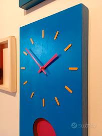 orologio pendolo da parete silenzioso pop art 