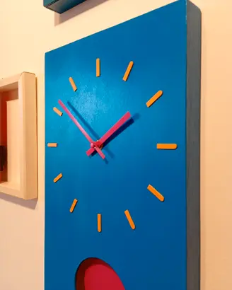 orologio pendolo da parete silenzioso pop art 
