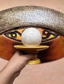 Sfera in argilla bianca Dorodango ispirazione