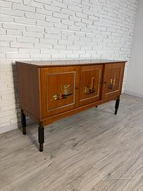 Credenza italiana degli anni ’50 in noce rigatino