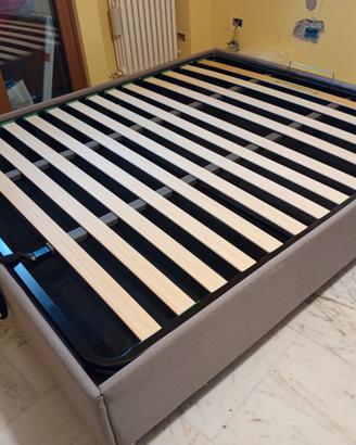 letto contenitore e materasso  a molleinsacchettat