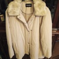 Giubbotto Donna Beige con Pelliccia