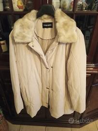 Giubbotto Donna Beige con Pelliccia