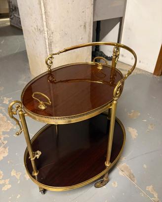Carretto legno con vassoio estraibile portavivande