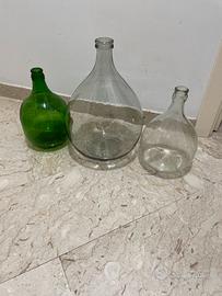Damigiane di vetro,