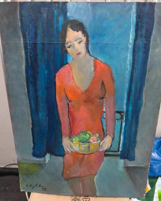 dipinto olio su cartone