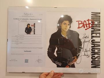 Quadro scans. mio autografo Michael Jackson+coa