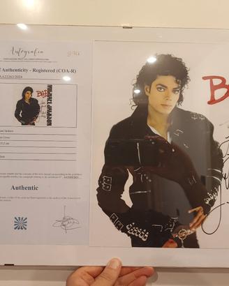 Quadro scans. mio autografo Michael Jackson+coa