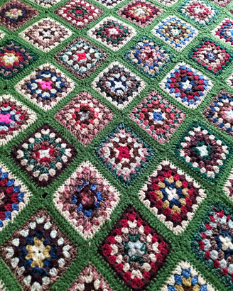Coperta patchwork verde