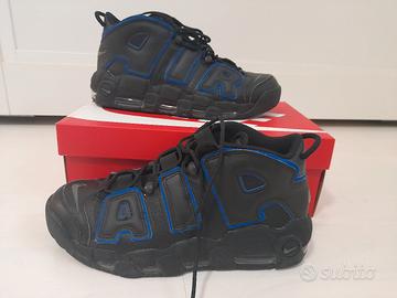 Nike uptempo grigie e on sale blu